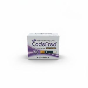 Code free blood glucose test strips